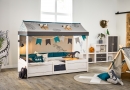 Thema Dino op 4in1 bed van Life Time Kidsrooms kinderslaapkamers en tienerslaapkamers.