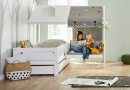 Life Time Kidsrooms kinderslaapkamers en tienerslaapkamers. Hoekopstelling Beachhouse met bankje