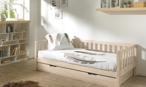 Bedbank fritz met slaapladen in massief grenen