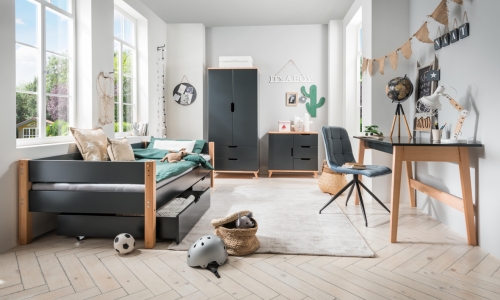 Infans-coler Massief beuken met antraciet accenten