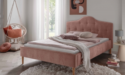 Gestoffeerd ledikant Lisa leverbaar in de maten 90/120/140/160/180/200 x 200