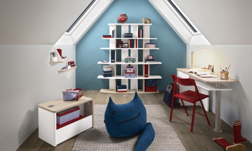 Model Mistral van Gautier. Boekenkast met Bureau