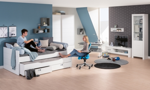 Kinder en tienerkamer fiona. bedbank is leverbaar in 90/120x200. met div. opties voor onder het bed