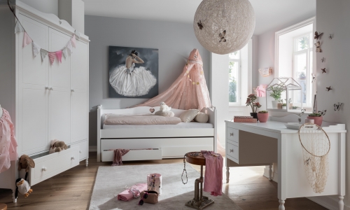 Model Emma Bedbank kan met logeerbed en 2 laden of met 3 opbergboxen