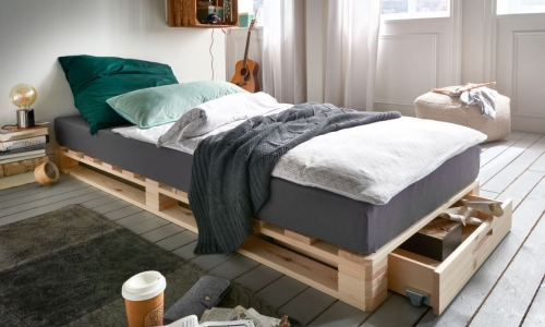 Infanskids palletbed met lade in de maat 90x200